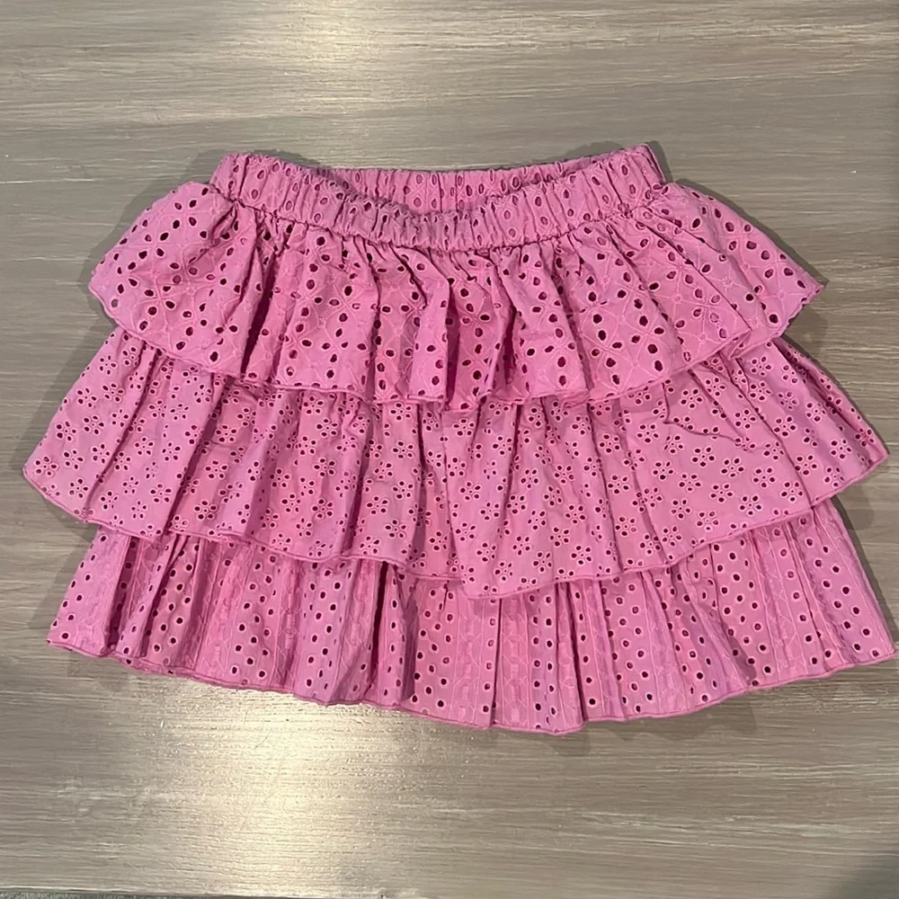 NWT Flowers by Zoe Eyelet Ruffle Skirt - Orchid